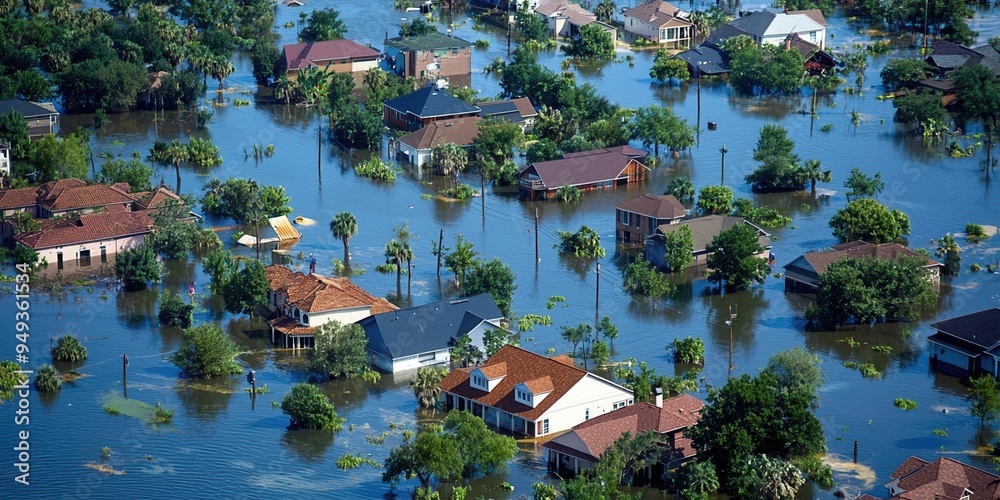 Catastrophic flooding events, natural disaster scenarios