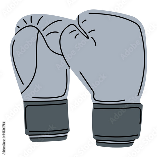 Boxing Gloves Icon suitable for completing designs related to Sport equipment