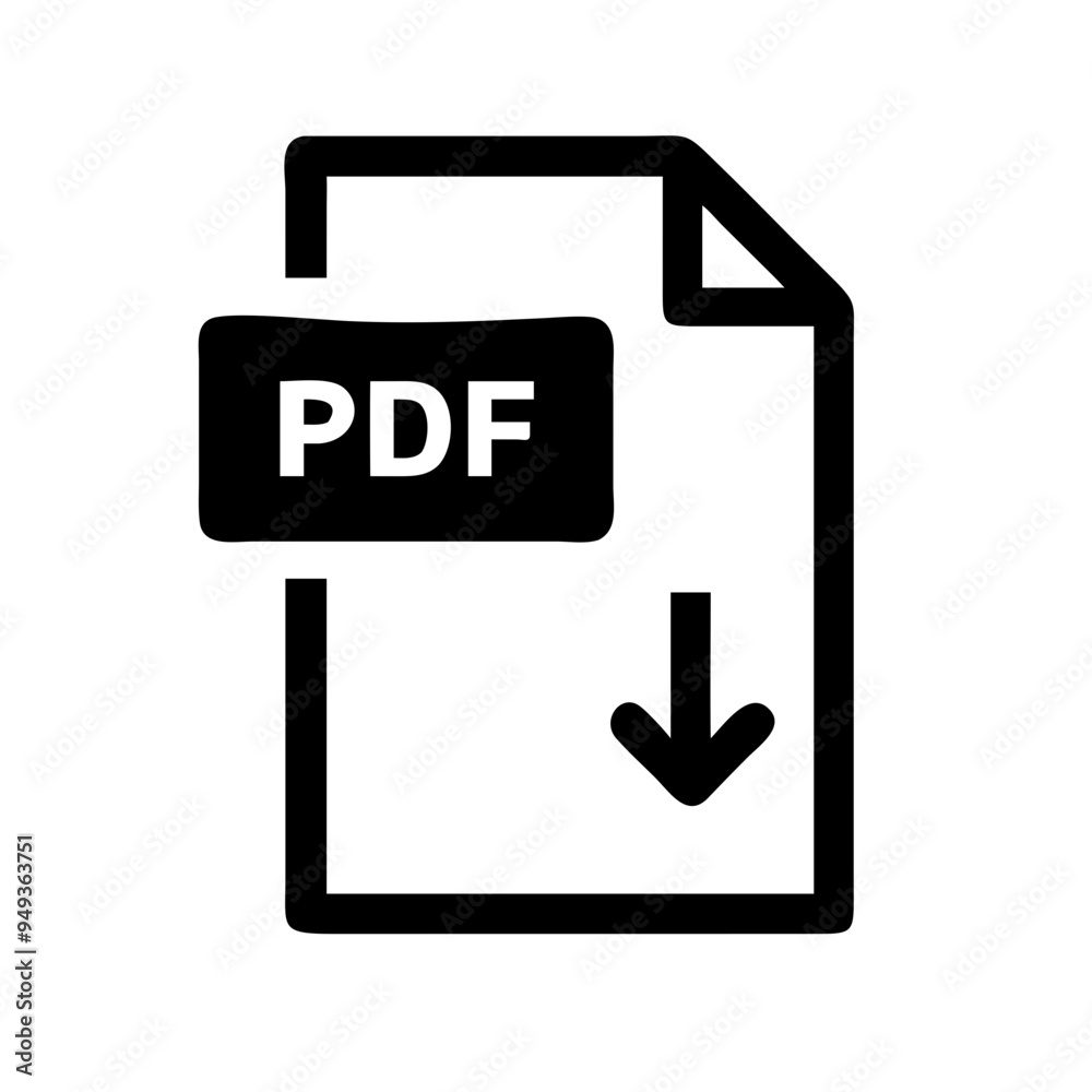 A PDF file download icon designed to represent digital documents in Portable Document Format. A PDF file download icon designed to represent digital documents in Portable Document Format.