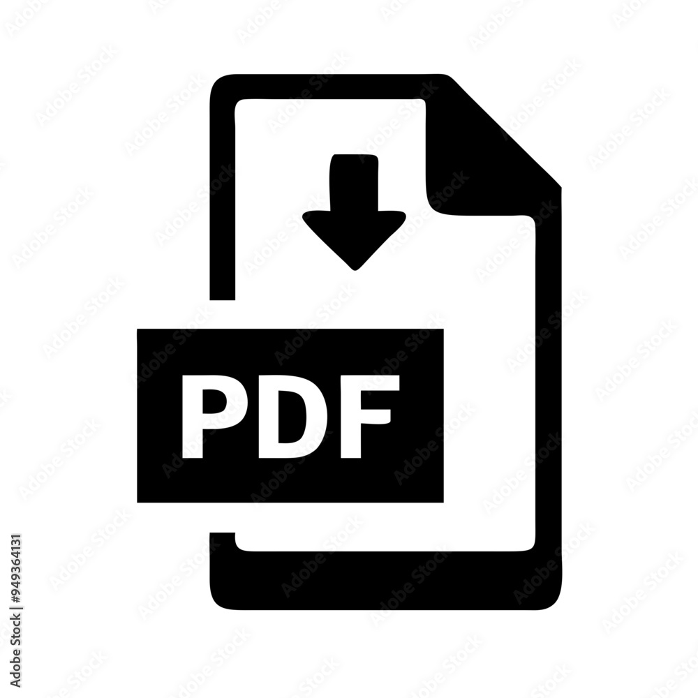 A PDF file download icon designed to represent digital documents in Portable Document Format.