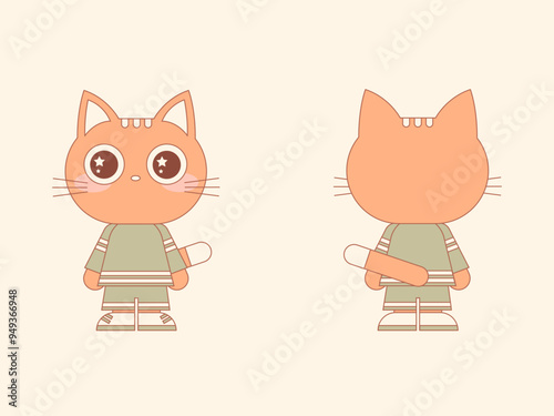 cute cat in sportswear
