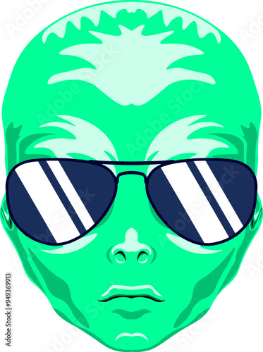 Alien Face Aviator Sunglasses