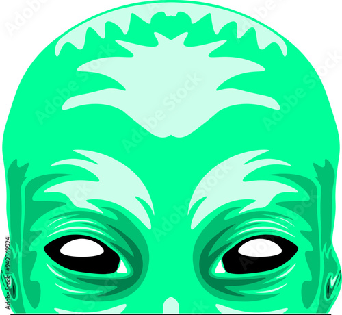 Alien Face Peeking Color