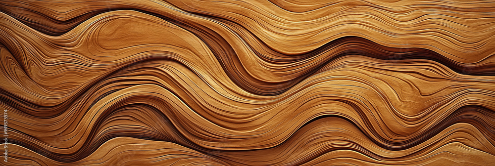 An abstract wood grain pattern with wavy, generative AI An abstract wood grain pattern with wavy, generative AI