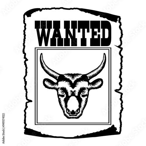 Bull Wanted Poster