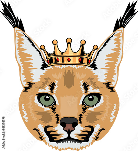 Caracal Face Crown