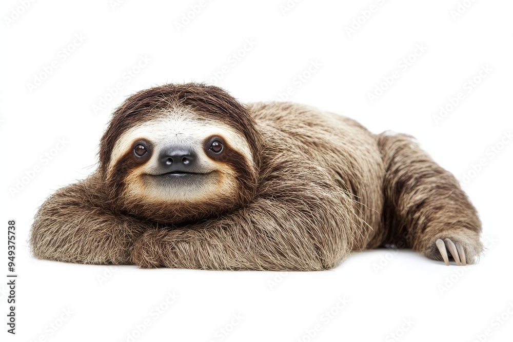 Fototapeta premium Photo of Sloth on white background , Generative AI