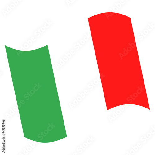 イタリア国旗のアイコンイラスト