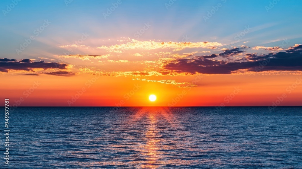 Sun Setting Over the Ocean Sun Setting Over the Ocean