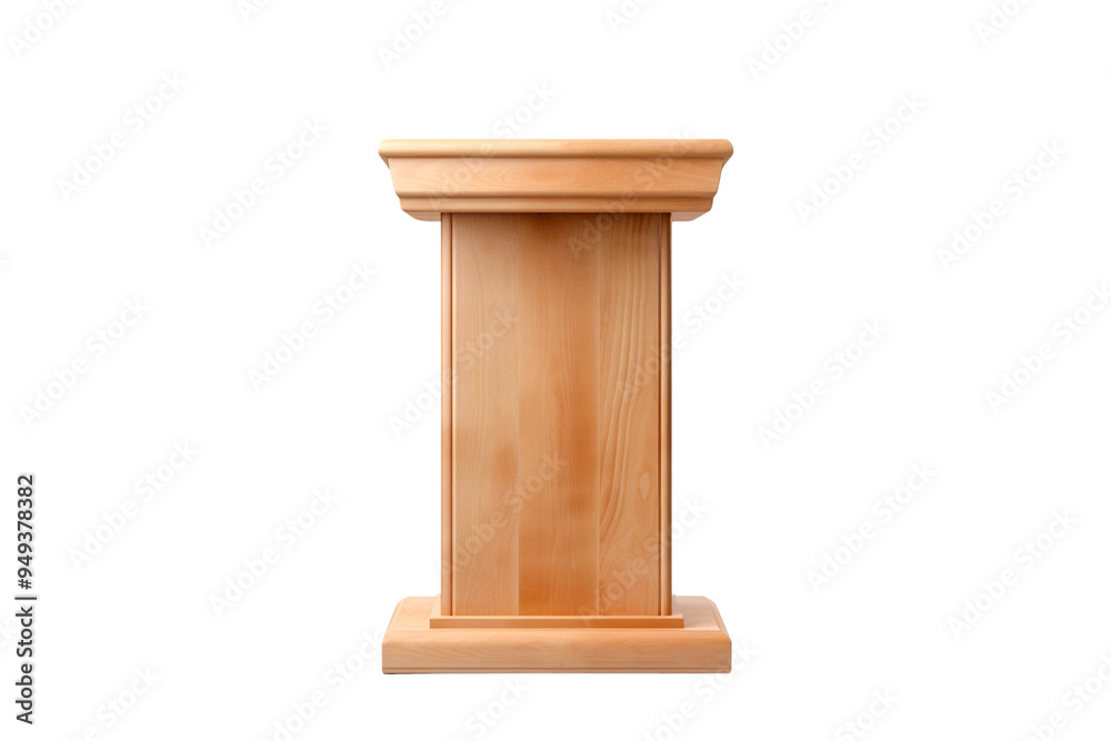 A solid wooden podium ideal for presentations, speeches, or events, showcasing a sleek and elegant design. A solid wooden podium ideal for presentations, speeches, or events, showcasing a sleek and elegant design.
