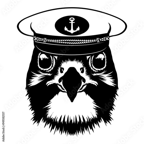 Falcon In Captain Hat