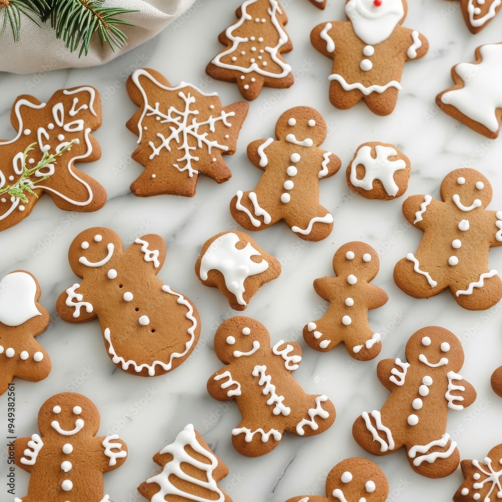 christmas gingerbread cookies pattern, cover, Christmas background, seamless pattern christmas gingerbread cookies pattern, cover, Christmas background, seamless pattern