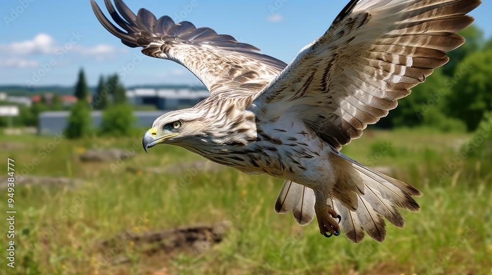 Fototapeta premium Buteo eagle in Flight 