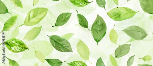 A fresh grass green background with playful leaf designs