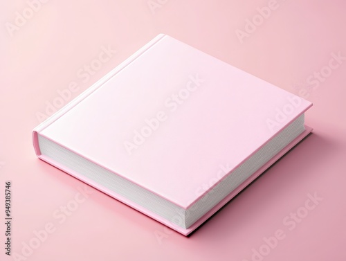 Wallpaper Mural Minimalistic photo of a closed pink book on a matching pink background, perfect for education and reading themes. Torontodigital.ca