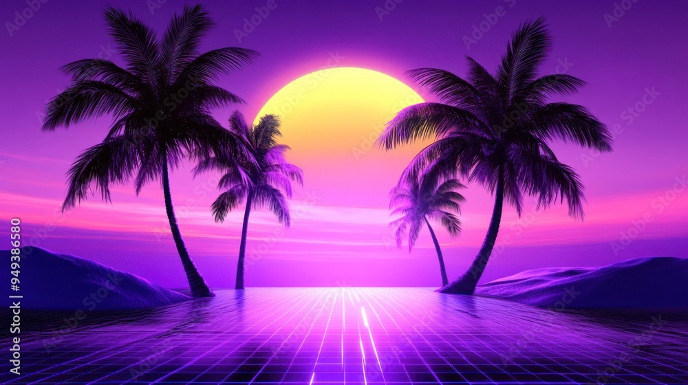 Retro Sunset Paradise Retro Sunset Paradise