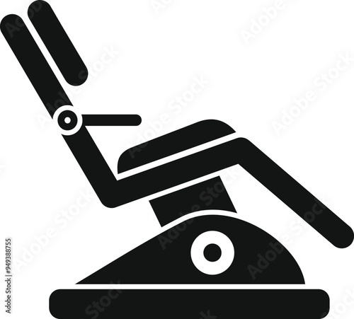Black solid icon for a massage table, suggesting professional bodywork and relaxation