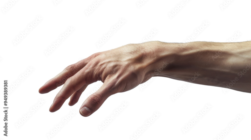 Hand pointing caucasian isolated on white background Hand pointing caucasian isolated on white background