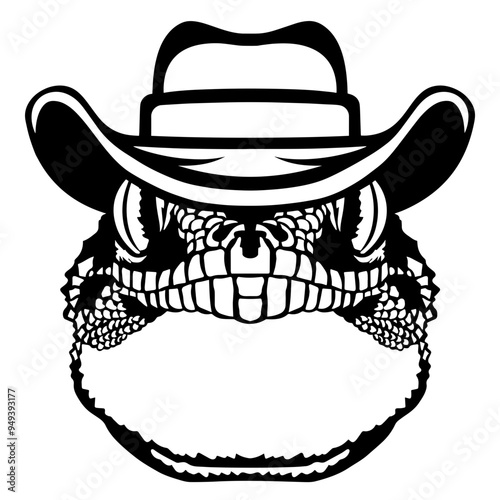 Gecko In Cowboy Hat