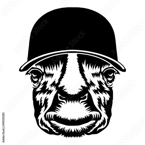 Giraffe In Baseball Cap