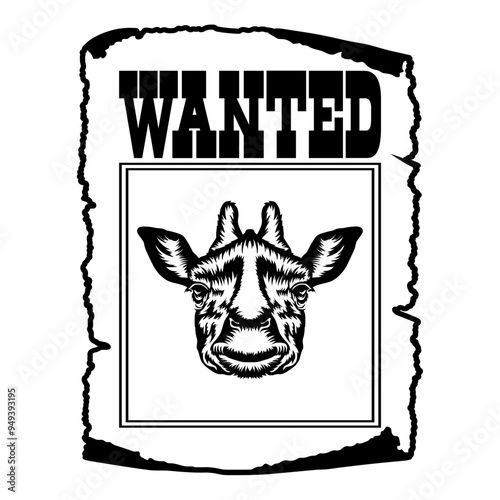 Giraffe Wanted Poster