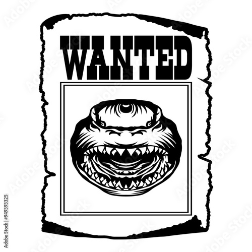 Great White Shark Wanted Poster