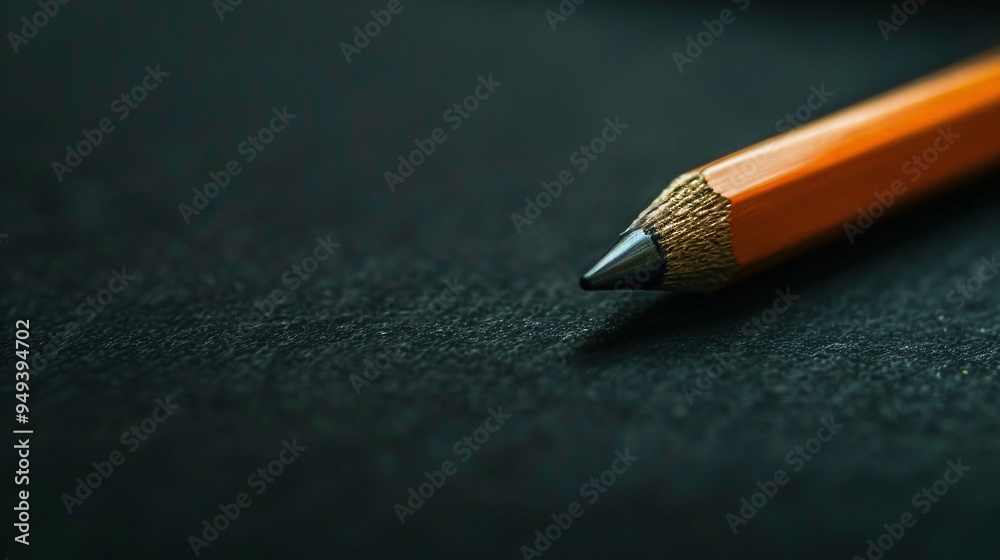 07231249 252. Artistic shot of a pencil with its eraser resting on black paper, captured in soft focus with low-key lighting to highlight the elegance and depth of the scene 07231249 252. Artistic shot of a pencil with its eraser resting on black paper, captured in soft focus with low-key lighting to highlight the elegance and depth of the scene