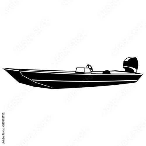 Obraz na płótnie Jon Boat SVG