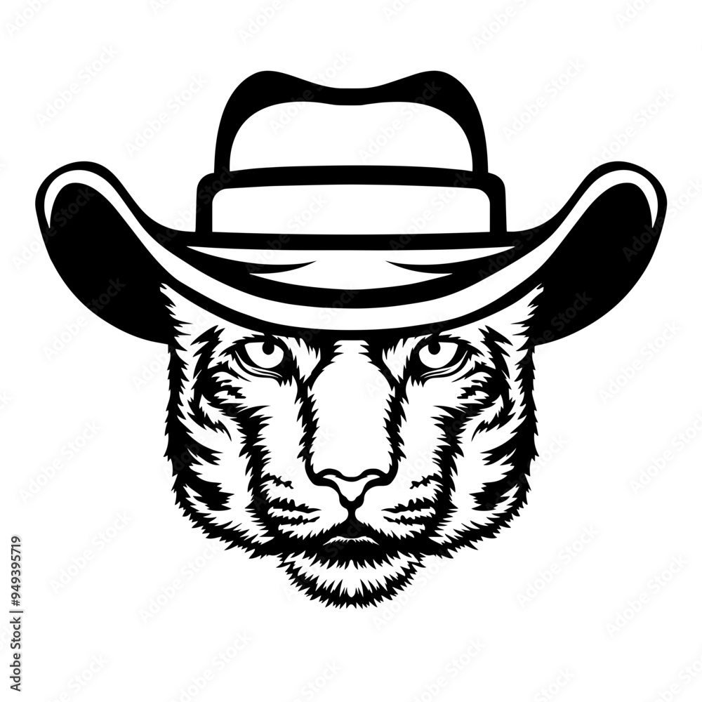 Leopard In Cowboy Hat Leopard In Cowboy Hat