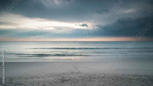 Tranquil Seascape with Sandy Beach