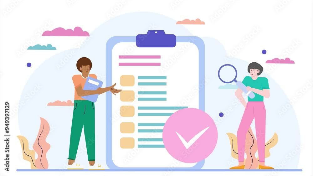 teamwork analyzing business plan illustration business animated video teamwork analyzing business plan illustration business animated video
