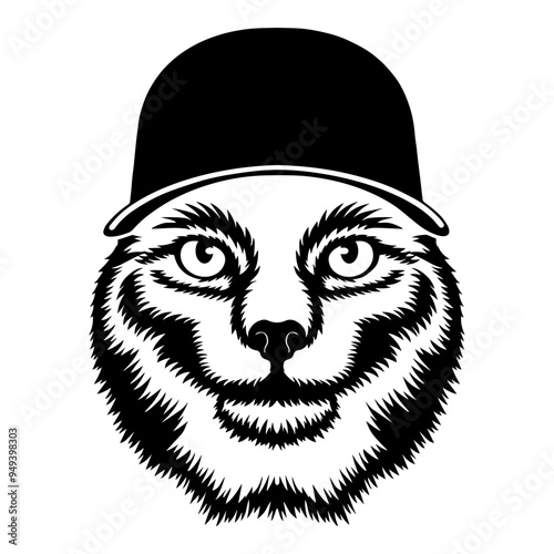 Lynx In Baseball Cap