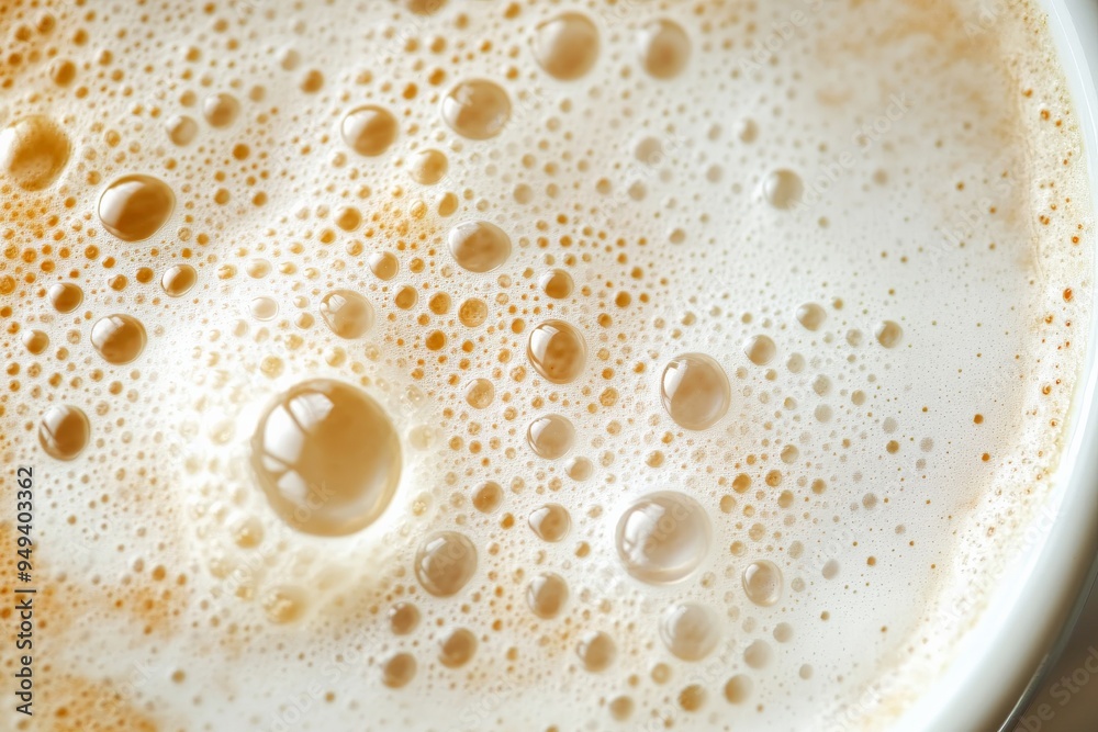 Closeup of Coffee Foam with Bubbles. Closeup of Coffee Foam with Bubbles.