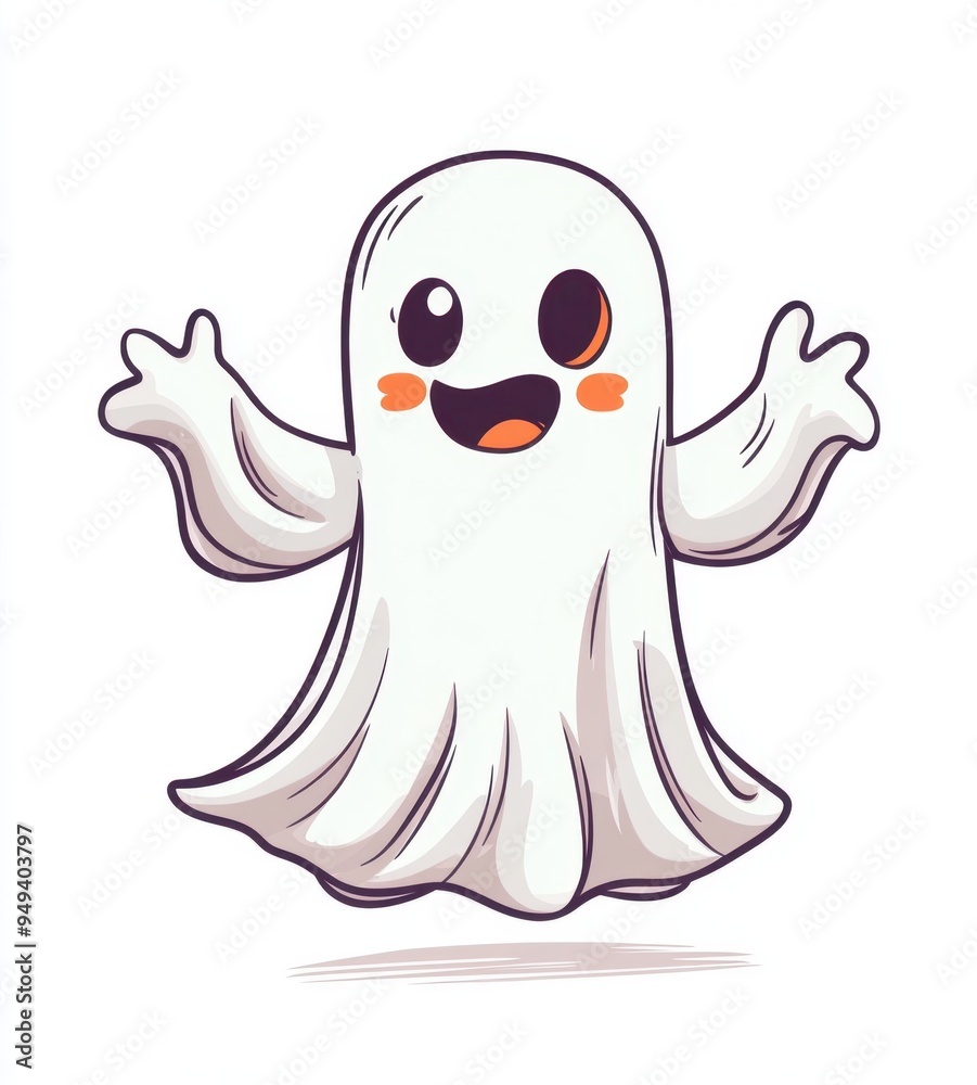 Fototapeta premium Halloween characters white background