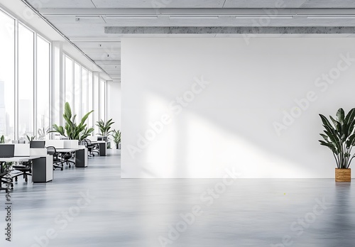 modern office interior with table