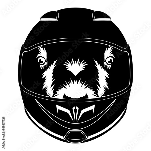 Ram In Motorcycle Helmet