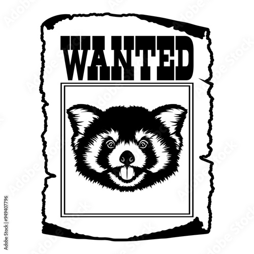 Red Panda Wanted Poster