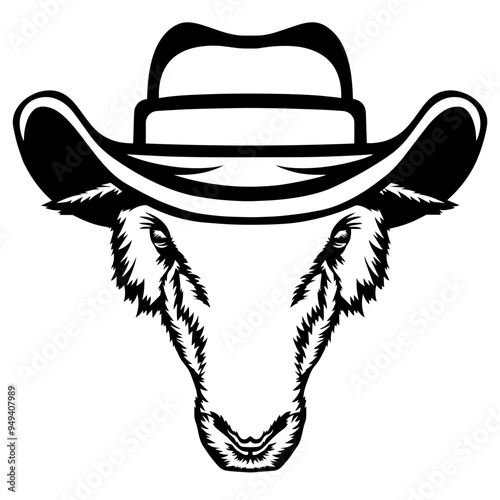 Sheep In Cowboy Hat photo