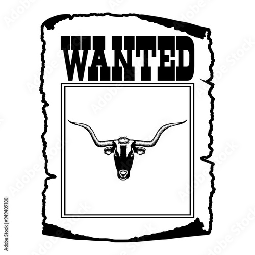 Texas Longhorn Wanted Poster