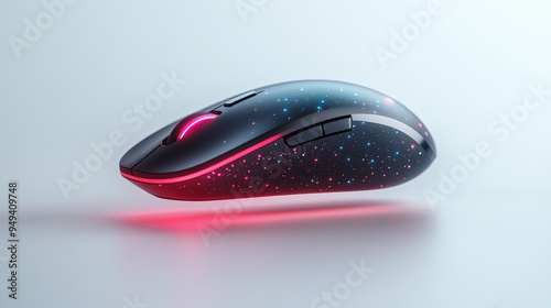 A floating computer mouse with a wireless dongle a  766 mouse, computer, technology, wireless, device, optical, pc, equipment, button, internet, click, black, wheel, computer mouse, scroll, business, 