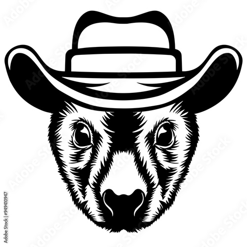 Wallaby In Cowboy Hat