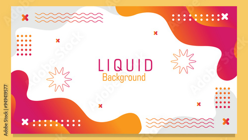 Liquid background with gradient shapes and ornaments for template