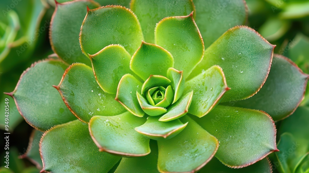 Green Succulent Close-Up Wallpaper. Green Succulent Close-Up Wallpaper.