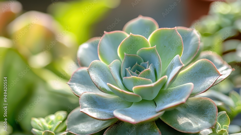 Green Succulent Close-Up Wallpaper. Green Succulent Close-Up Wallpaper.