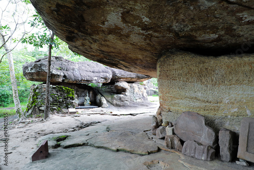 Phu Phrabat Historical Park It represents human civilization. and changes in topographic conditions which has a sandstone structure that has been eroded to form small and large rocks of various shapes photo