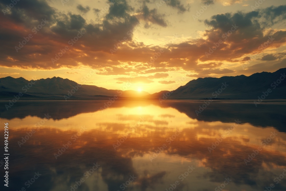 Obraz premium A surreal landscape reflecting a joyful mindse, with copy space
