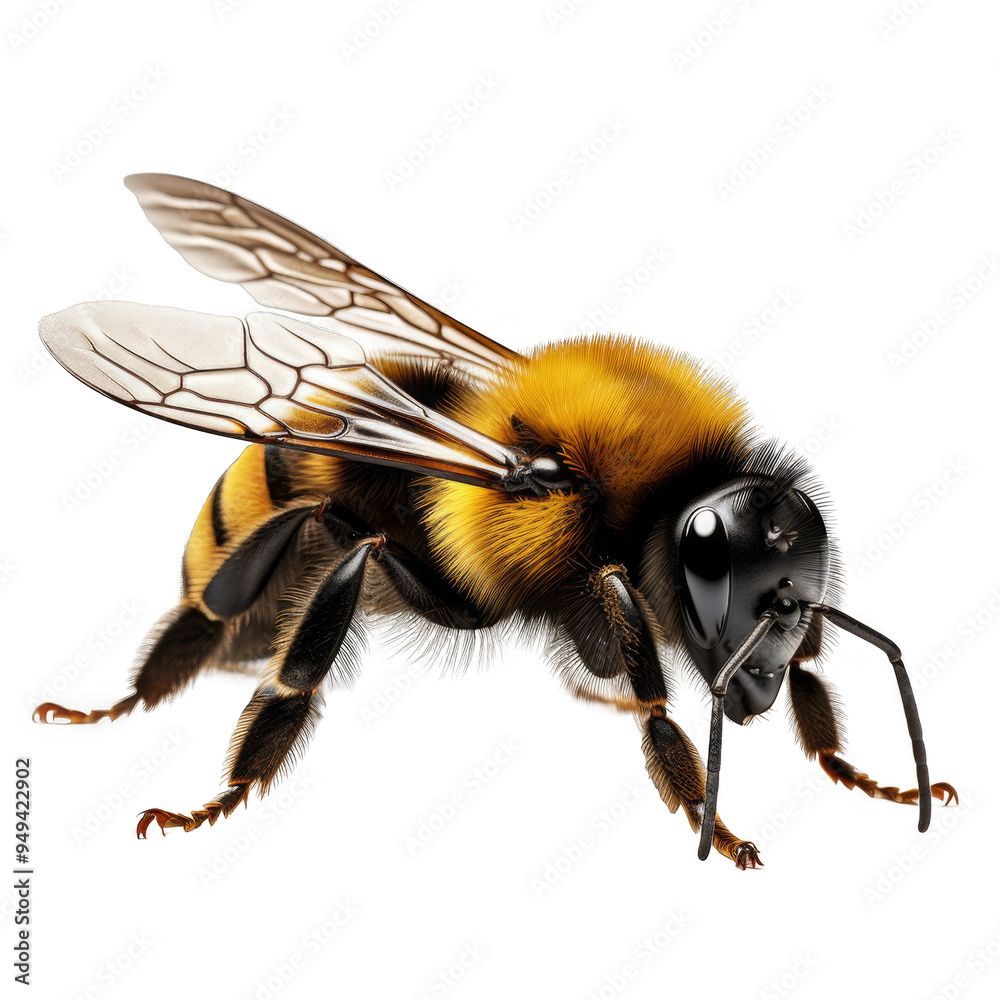 Bumblebee Isolated on a Transparent Background Bumblebee Isolated on a Transparent Background