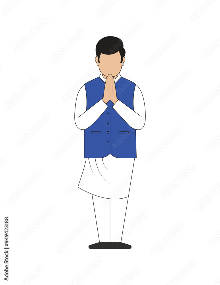 Indian Politician requesting for voting. Netaji posing namaste Indian Politician requesting for voting. Netaji posing namaste