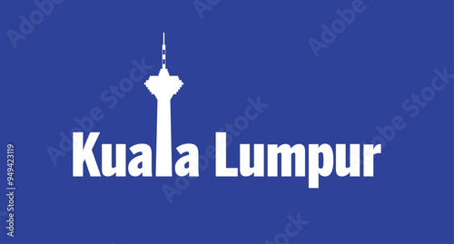 Kuala Lumpur. Kuala Lumpur city flat vector logo design with iconic place. photo