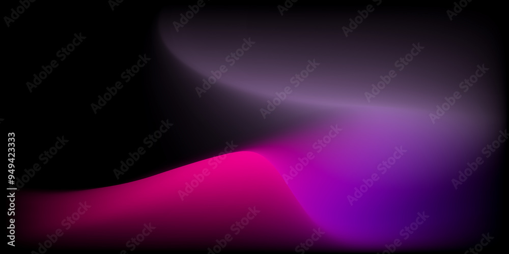 abstract colorful smooth curve gradient background with flowing purple, pink, and violet colors blending smoothly on a black backdrop